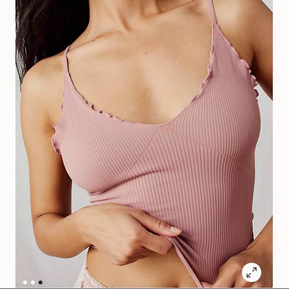 Free People Ribbed Mauve Pink Camisole